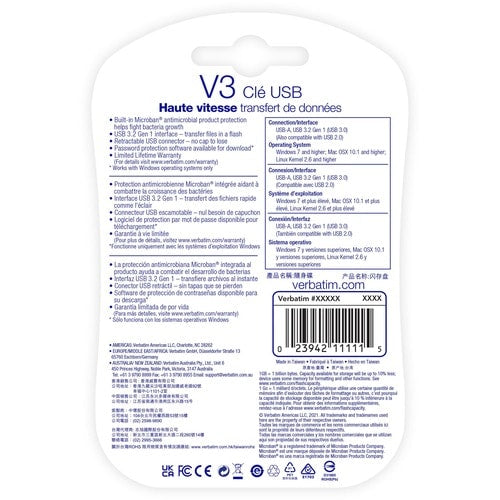 16GB STORE N GO V3 USB 3.0 FLASH DRIVE BLACK MULTI 10