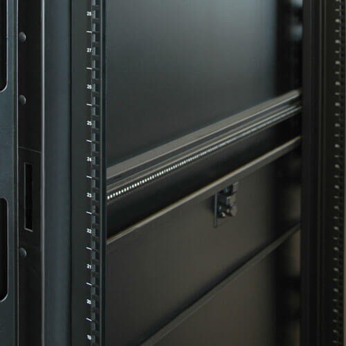 42U RACK ENCLOSURE SERVER CABINET 23IN WIDE VERTICAL RAIL MNT