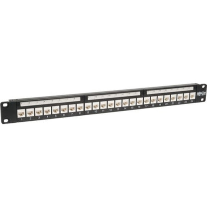 Tripp Lite 24-Port Cat6 Cat5e Patch Panel Low Profile Feed Through Rackmount RJ4