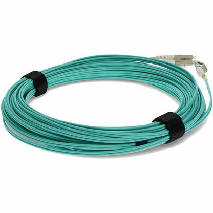 AddOn 15m Laser-Optimized Multi-Mode fiber (LOMM) Duplex LC/LC OM3 Aqua Patch Ca
