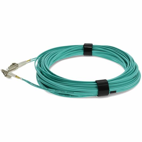 AddOn 15m Laser-Optimized Multi-Mode fiber (LOMM) Duplex LC/LC OM3 Aqua Patch Ca