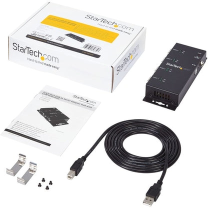 StarTech.com USB to Serial Adapter Hub - 4 Port - Industrial