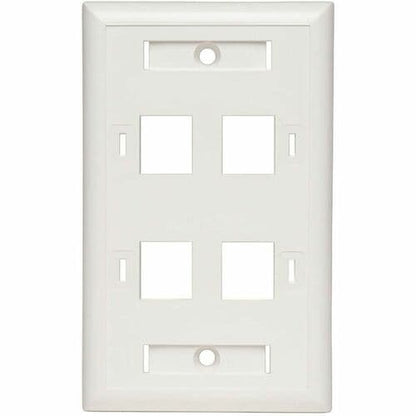 Tripp Lite by Eaton White Keystone Faceplate - 4 Ports - 4 x Socket(s) - 1-gang