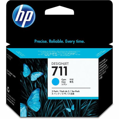 Cartouche d'encre cyan 711 29 ml, lot de 3