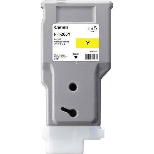 Cartouche d'encre jet d'encre d'origine Canon PFI-206Y - Pack jaune -