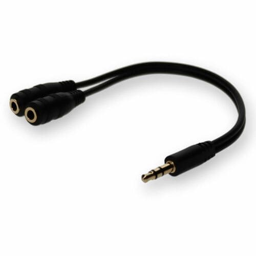 AddOn 3.5mm (1/8in) Stereo Audio Headset Splitter Adapter