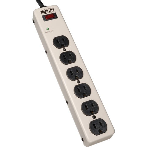 Tripp Lite Waber Surge Protector Power Strip Metal 6 Outlet 6' Cord -
