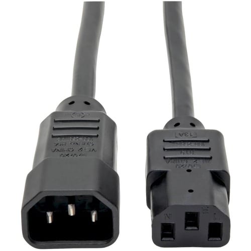 Cable de extensión de alimentación para computadora Tripp Lite de 2 pies, C14 a C13, 10 A, 18 AW