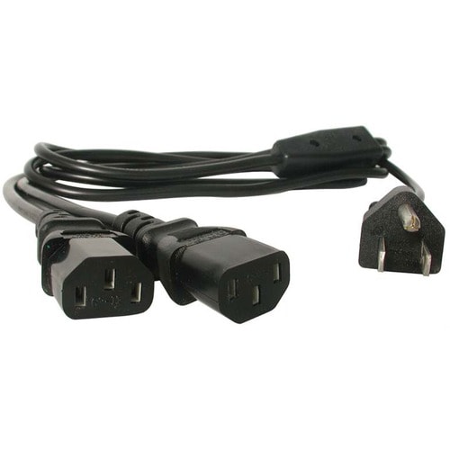 StarTech.com 6ft (2m) Computer Power Cord Y Splitter