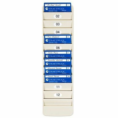 Pyramid 500-12 12-Pocket Employee ID Badge Rack - 12 x Card - 12 Pocket(s) - Dur
