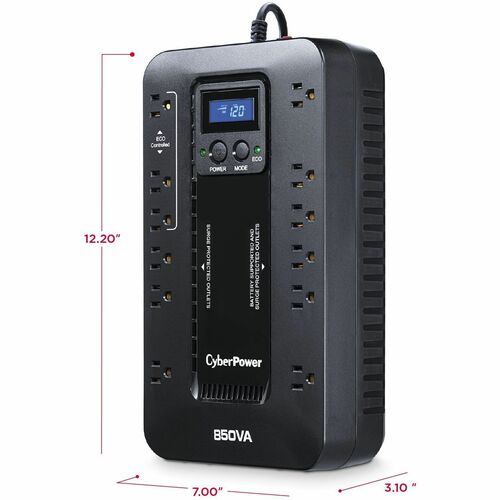 Sistemas UPS Cyber ​​Power CyberPower EC850LCD Ecologic - Capacidad: 850