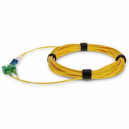 AddOn 1m SMF 9/125 Duplex (APC-SC/LC) ASC/LC OS1 Yellow OFNR (Riser-Rated) Patch