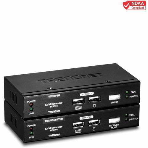 TRENDnet KVM Extension Kit, Extend Keyboard/Video/Mouse Controls, up to 100 Mete
