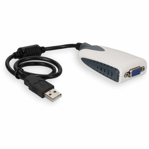 AddOn 5 pack of 8in USB 2.0 (A) Male to VGA Female Black A/V Adapter