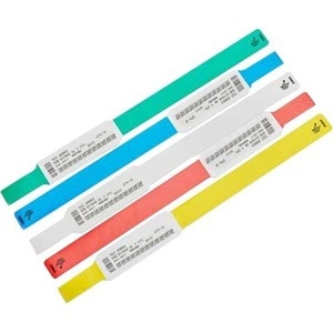 Zebra Z-Band UltraSoft Wristband Cartridge Kit (Blue) - 1" (