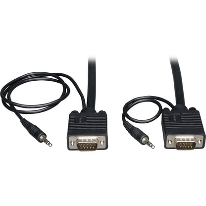 Tripp Lite 30ft SVGA / VGA Coax Monitor Cable with Audio and RGB High Resolution HD15 3.5m