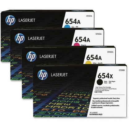Cartouche de toner laser d'origine HP 654A (CF331A) - Paquet unitaire