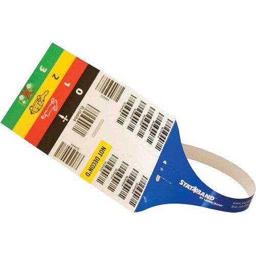 WRISTBAND/LABL PET 1.25X19.5IN STATBAND EMS ADULT SERIAL 250TAGS
