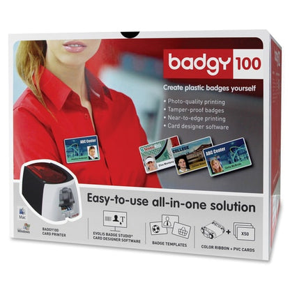 Badgy Badgy100 Single Sided Desktop Dye Sublimation/Thermal Transfer Printer - C