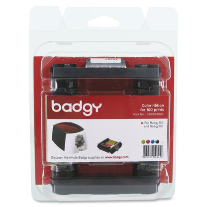 Evolis Ribbon - Dye Sublimation - 100 Cards - YMCKO - 1 Each
