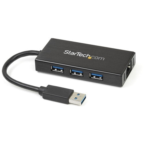 3PORT USB 3.0 HUB W/GIGABIT ETHERNET NIC ALUMINUM W/ CABLE
