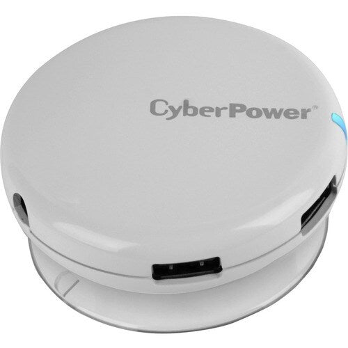 CyberPower USB 3.0 Superspeed Hub with 4 Ports and 3.6A AC Charger - White - USB