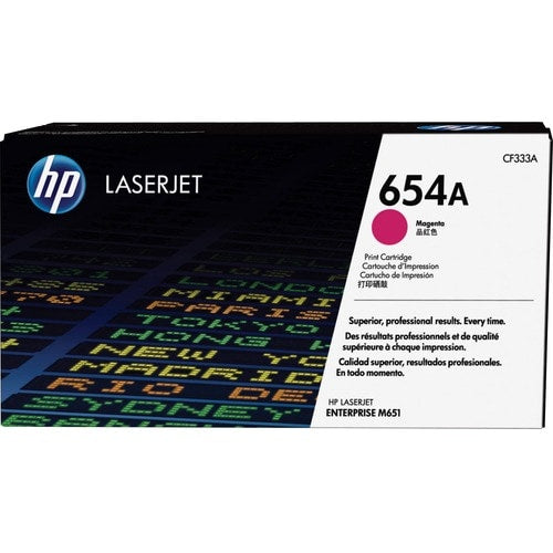 Cartouche de toner laser d'origine HP 654A - Pack magenta - 1830