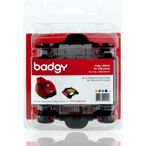 Badgy Dye Sublimation Ribbon/Paper Kit - YMCKO Pack - 100 Cards