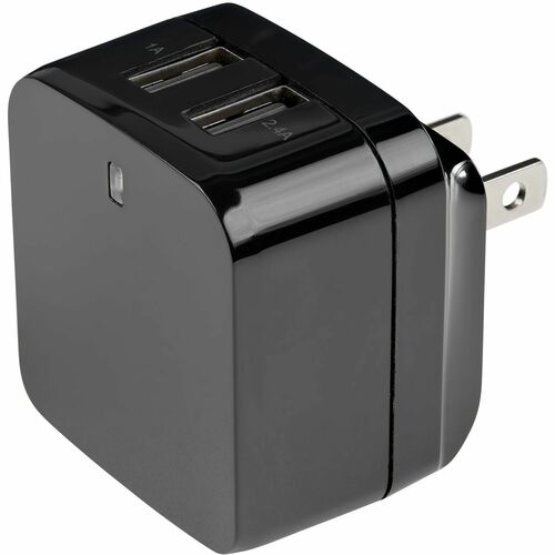 StarTech.com Travel USB Wall Charger - 2 Port - Black - Universal Trav
