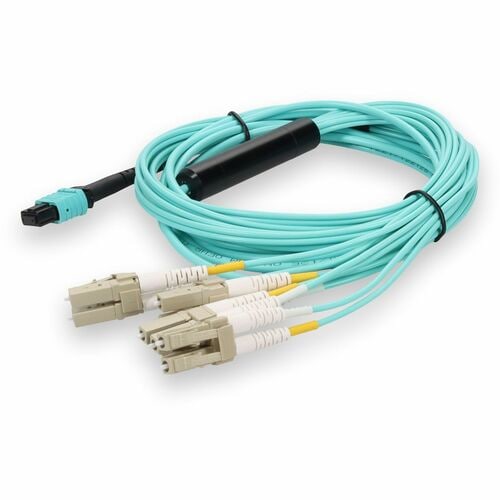 Câble de raccordement AddOn 3 m MPO vers 4xLC Duplex Fanout OM3 LOMM pour réseaux Juniper