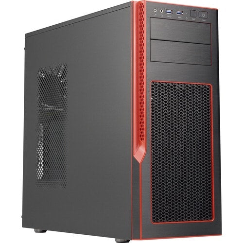 Châssis mi-tour Supermicro (noir/rouge) - Mi-tour - Noir, Rouge -