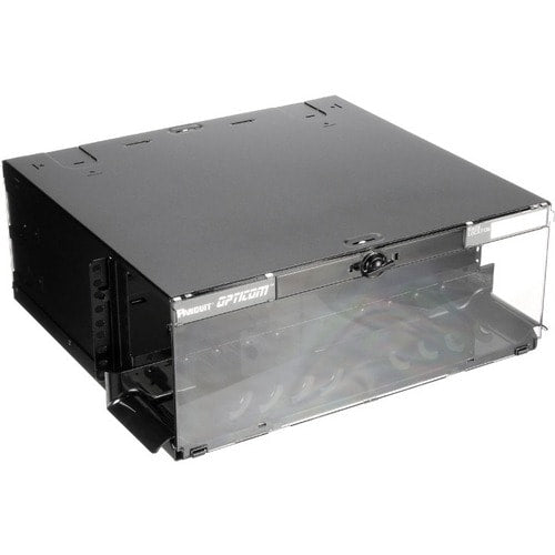 Panduit Fiber Enclosure - For LAN Switch, Patch Panel, Fiber Optic Cable Manager - 4U Rack