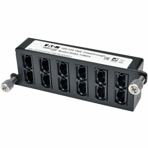 Tripp Lite 100Gb / 120Gb Pass-Through Cassette 12 24-Fiber MTP / MPO - 24 x MTP - 24 Port(