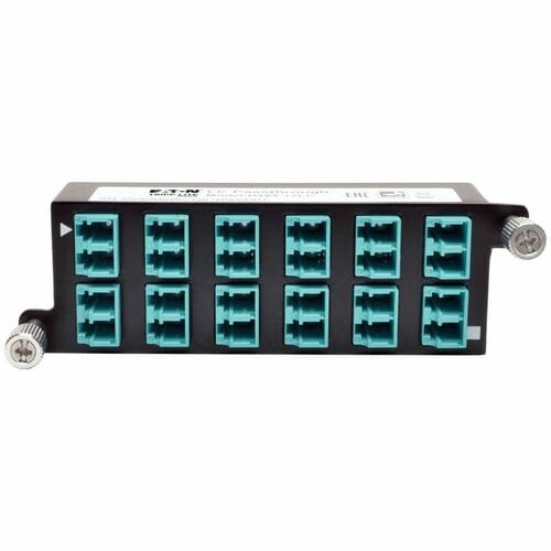 Tripp Lite 10GbE High Density Pass-Through Cassette 12 LC Duplex Connection - 24