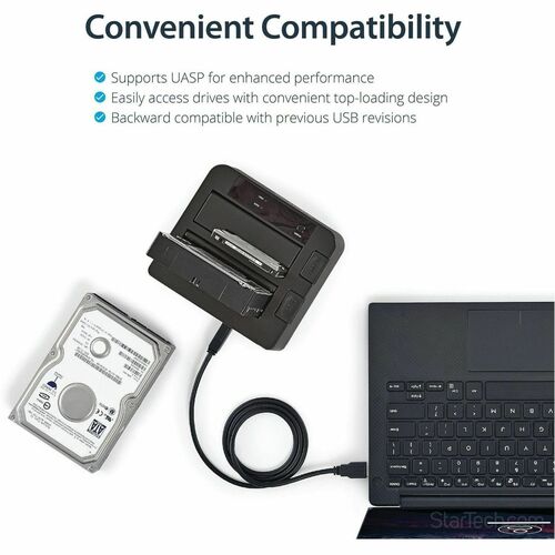 USB 3.1 2BAY GEN 2 SATA DOCK TOOL-FREE  TRAYLESS WITH UASP