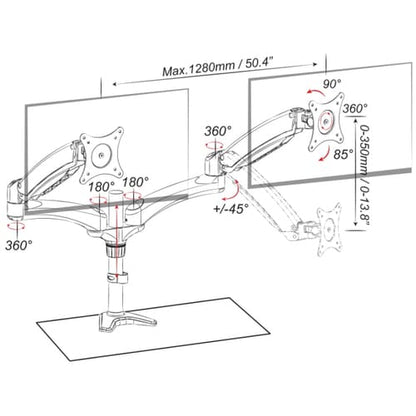 Soporte de abrazadera para monitor Amer Mounts HYDRA2
