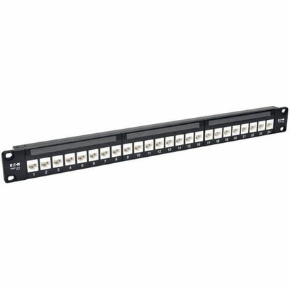 Tripp Lite 24-Port Cat6a Patch Panel Feedthrough Rackmount RJ45 Ethernet 1U - 24