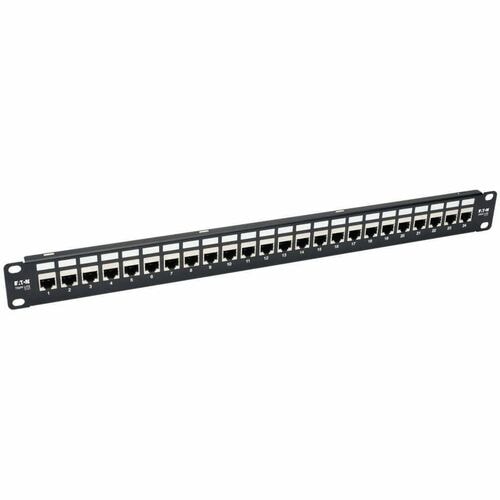 Tripp Lite 24-Port Cat6a Patch Panel Shielded Feedthrough Rackmount RJ45 1U - 24 Port(s) -