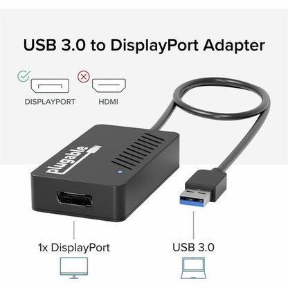 Plugable USB 3.0 4K DisplayPort Adapter for Multiple Monitors
