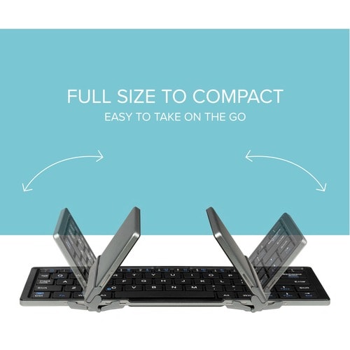Plugable Foldable Bluetooth Keyboard Compatible with iPad, iPhones,