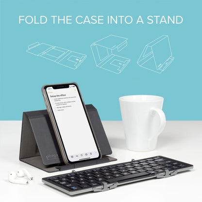 Plugable Foldable Bluetooth Keyboard Compatible with iPad, iPhones,