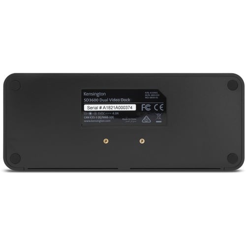 Estación de acoplamiento Kensington SD3600 de 5 Gbps con USB 3.0 y dos puertos 2K