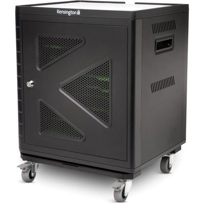 Carro de gabinete seguro Kensington - 4 ruedas - Goma - Negro - 1