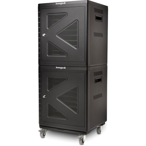 Carro de gabinete seguro Kensington - 4 ruedas - Goma - Negro - 1