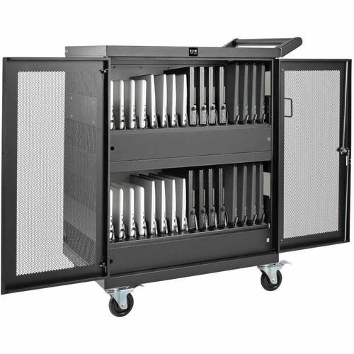 Tripp Lite by Eaton CSC32AC 32-device AC Charging Cart - Push/Pull Han