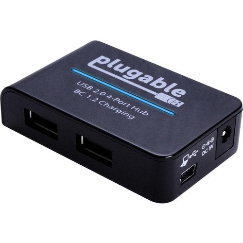Concentrador USB 2.0 de alta velocidad de 4 puertos con adaptador de corriente de 12,5 W - USB 2.0 tipo A
