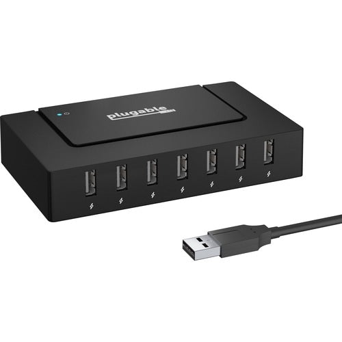 Plugable USB 2.0 7-Port High Speed Charging Hub with 60W Power Adapter. - USB 2.0 Type A