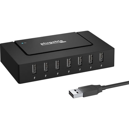 Plugable USB 2.0 7-Port High Speed Charging Hub with 60W Power Adapter. - USB 2.0 Type A
