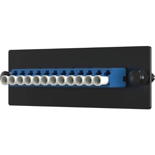 Panduit Front Loading Adapter Panel - 12 Port(s) - 12 x Simplex - Black, Blue