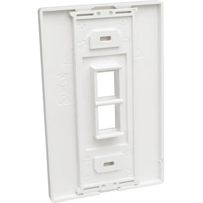 Tripp Lite by Eaton 2-Port Single-Gang Universal Keystone Wallplate, White - 2 x
